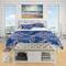 Designart 'Blue Pattern with Fantastic Fishes' Nautical & Coastal Bedding Set - Duvet Cover & Shams